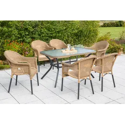 Garten-Essgruppe MERXX "Ravenna", beige (natur), Sitzmöbel-Sets