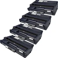 Ampertec 4 Kompatible Toner ersetzt Ricoh 407648 Multipack schwarz