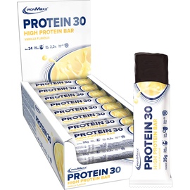Ironmaxx Protein 30 Eiweißriegel - Vanille 24 x 35g | palmölfreier und glutenfreier Proteinriegel mit Vitaminen | für zuckerreduzierte und Low-Carb-Ernährung geeignet