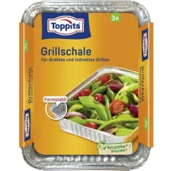 Toppits ® Grillschale quadratisch 4008871210029 , 1 Packung = 3 Schalen