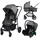 Bebeconfort Haze Trio, Kinderwagen 3-in-1 Komplettset, 0–4 Jahre, 2-in-1-Sitzeinheit, wendbarer & leichter Kinderwagen, i-Size-Babyschale,Tinted Stone