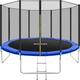 Tectake Garfunky 366 cm inkl. Sicherheitsnetz und Leiter schwarz/blau