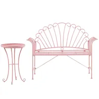 Beliani Bistro Set 3-tlg. Rosa