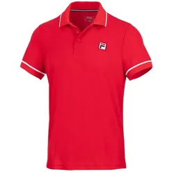 Fila Tennis-Polo New Court (100% Polyester) rot Herren