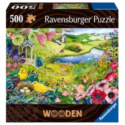 Ravensburger Puzzle 17513 - Wilder Garten - 500 Teile Holzpuzzle mit stabilen individuellen Puzzleteilen und 40 kleinen Holzfiguren (Whimsies) für...