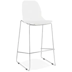 Küchenhocker Polypropylen | 75cm | Ergonomisch Pflegeleicht | Weiß-Chrom | 120kg | Kadima Design