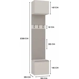 Topeshop Garderobenset HAGA III 1S+2W Beige