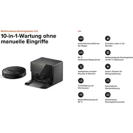 Roborock Saros Z70 Black mit Wasseranschluss