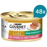 Purina 48 x 85g Feine Pastete Mix, 4 Sorten Gourmet Katzenfutter nass