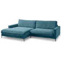 Sormani Ecksofa Florenz Cord Blau, Grün Petrol