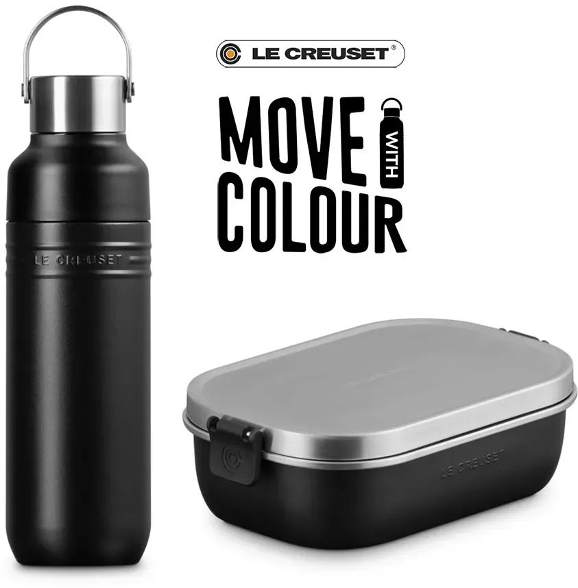 Le Creuset On the Go Kids-Set To-Go Schwarz Matt 2-tlg.