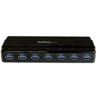 Startech StarTech.com 7 Port USB 3.0 SuperSpeed Hub - USB 3 Hub Netzteil / Stromanschluss und Kabel - Schwarz