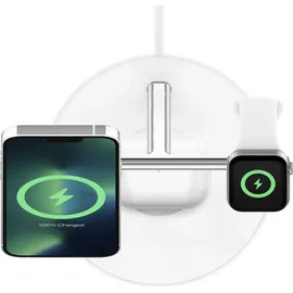 Belkin BoostCharge Pro Drahtloses 3-in-1-Ladegerät mit MagSafe 15W weiß (WIZ017vfWH)
