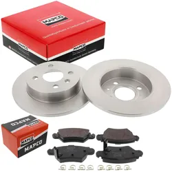 Mapco Bremsscheiben 240mm + Beläge Hinterachse Passend Für Opel Astra 47692: Bremsensatz, Scheibenbremse Mapco: 47691 Mapco: 47691c Mapco: 47692 Mapco