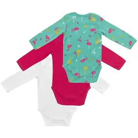 Schlummersack Bio Baby-Bodys langarm 3er-Pack in pink | Gr.: 86