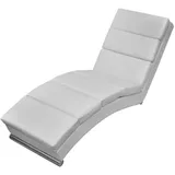 vidaXL Chaiselongue Weiß Kunstleder