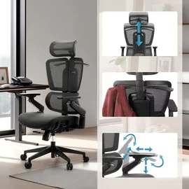 HJH Office Ergo U2 Pro3 Netzstoff Schwarz