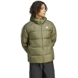adidas Winter-Daunenjacke Essentials Midweight Hooded (PFC-frei, wasserabweisend) olivegrün Herren