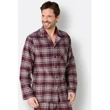 wäschepur WITT WEIDEN Schlafanzug-Shirt in burgund-steingrau-kariert | Gr.: 44-46