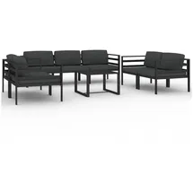 vidaXL Garten-Lounge-Set 8-tlg. anthrazit/grau