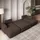 masseno Eckcouch Polyester U-Form mit Schlaffunktion 2-Sitzer Braun