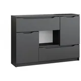 Vicco Sideboard Ruben, Anthrazit 120 cm 4 Schubladen Schrank