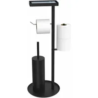Luxuskollektion Edelstahl Toilettenpapierhalter mit Klobürste und Ablage