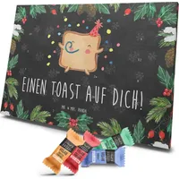 Mr. & Mrs. Panda Veganer Adventskalender Toast Party - Schwarz - Geschenk, Hochzeitstag, Freund, Heiratsantrag, für Männer, Schokoladen Adventska... - Schwarz