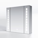 LED Spiegelschrank Bad mit Beleuchtung Steckdose Beschlagfrei Badschrank 65 Alu