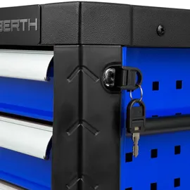 Eberth Werkzeugschrank Metall 4 Schubladen blau unbestückt