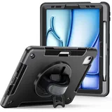 JT Berlin Tablet Hülle für iPad Air 11" (M3 2025, M2 2024), iPad Air 10,9" (5. Generation 2022, 4. Generation 2020) Schwarz