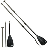 Scoprega BRAVO Bravo SUP Paddle ADJ - Carbon 3 teilig - 175/215 cm verstellbar Stand SUP-Paddel, 3 teilig SUP Paddel schwarz