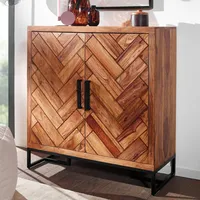 FineBuy Schuhschrank FineBuy Schuhregal 100x105x40 cm Holz Massiv Schuhkommode
