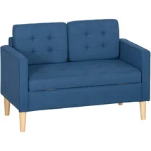 Homcom 2 Sitzer Sofa-117L x 62B x 78H cm-Blau | Gr.: onesize