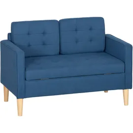 Homcom 2 Sitzer Sofa-117L x 62B x 78H cm-Blau | Gr.: onesize
