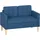Homcom 2 Sitzer Sofa-117L x 62B x 78H cm-Blau | Gr.: onesize