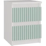 Topeshop Kindernachttisch M2 Arteso 0 x 0 cm MDF weiß mint