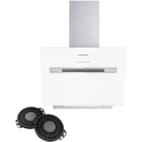 CIARRA CBCS6736G A+++ Kopffreie Dunstabzugshaube Schräghaube 60 cm 700 m3/h mit Wi-Fi App Touch-Bedienung Umluft Abluft 4 Stufen Booster CBCF006 Aktivkohlefilter