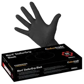 Meditrade Industrade® Einmalhandschuhe Nitril StellarGrip Black S schwarz