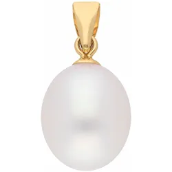 Ketten-Anhänger ADELIA ́S "Damen 585 Gold Anhänger mit Süßwasser Zuchtperle", gold, Schmuckanhänger, Damen, Gold, mit Süßwasser Zuchtperle für Damen