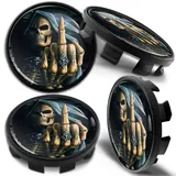 Biomar Labs 4 x 68mm Nabendeckel Kompatibel mit BMW 36136783536 Felgendeckel Radnabenabdeckung Nabenkappen Felgenkappen Radkappen Alufelgen Schädel CB 25