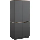 Vicco Kleiderschrank Betti 82 x 179 cm, Anthrazit Sonoma, 4-türig, Schlafzimmer