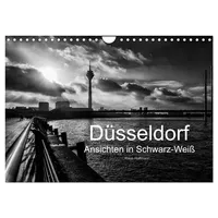 Calvendo Düsseldorf Ansichten in Schwarz-Weiß (Wandkalender 2026 DIN A4