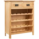 vidaXL Weinschrank 72x32x90 cm Massivholz Eiche