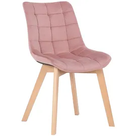 CLP Esszimmerstuhl Passaic Samt pink 2er Set