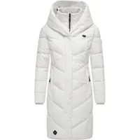 Ragwear Damen Wintermantel Warmer Steppmantel lang wasserdicht mit Kapuze Natalka Off White24 Gr. S - S