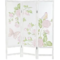 Spanische Wand DKD Home Decor Holz Nylon (150 x 2,5 x 180 cm)