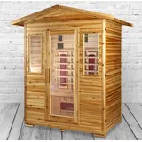 Luxus LED Infrarotsauna 153x125x210cm Infrarotkabine Wärmekabine Sauna Outdoor