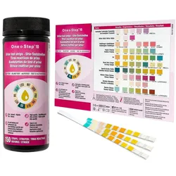150 One+Step Urinteststreifen für 10 Indikatoren - Gesundheitstest inkl. Referenzfarbkarte 150 St