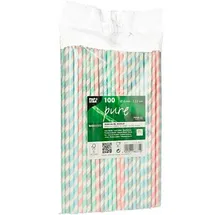Papstar Strohhalme pure farbsortiert